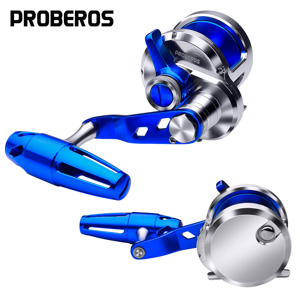 KATUYSHA PJG Jigging Reel Aluminum Alloy Jig Reel Zero Gap Smooth Drag Pre - Spooled PE Line Jigging Reel 300/400 Series Fishing Tackle