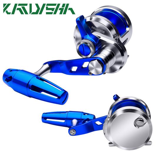 KATUYSHA PJG Jigging Reel Aluminum Alloy Jig Reel Zero Gap Smooth Drag Pre - Spooled PE Line Jigging Reel 300/400 Series Fishing Tackle