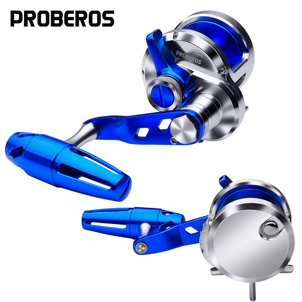 KATUYSHA PJG Jigging Reel Aluminum Alloy Jig Reel Zero Gap Smooth Drag Pre - Spooled PE Line Jigging Reel 300/400 Series Fishing Tackle