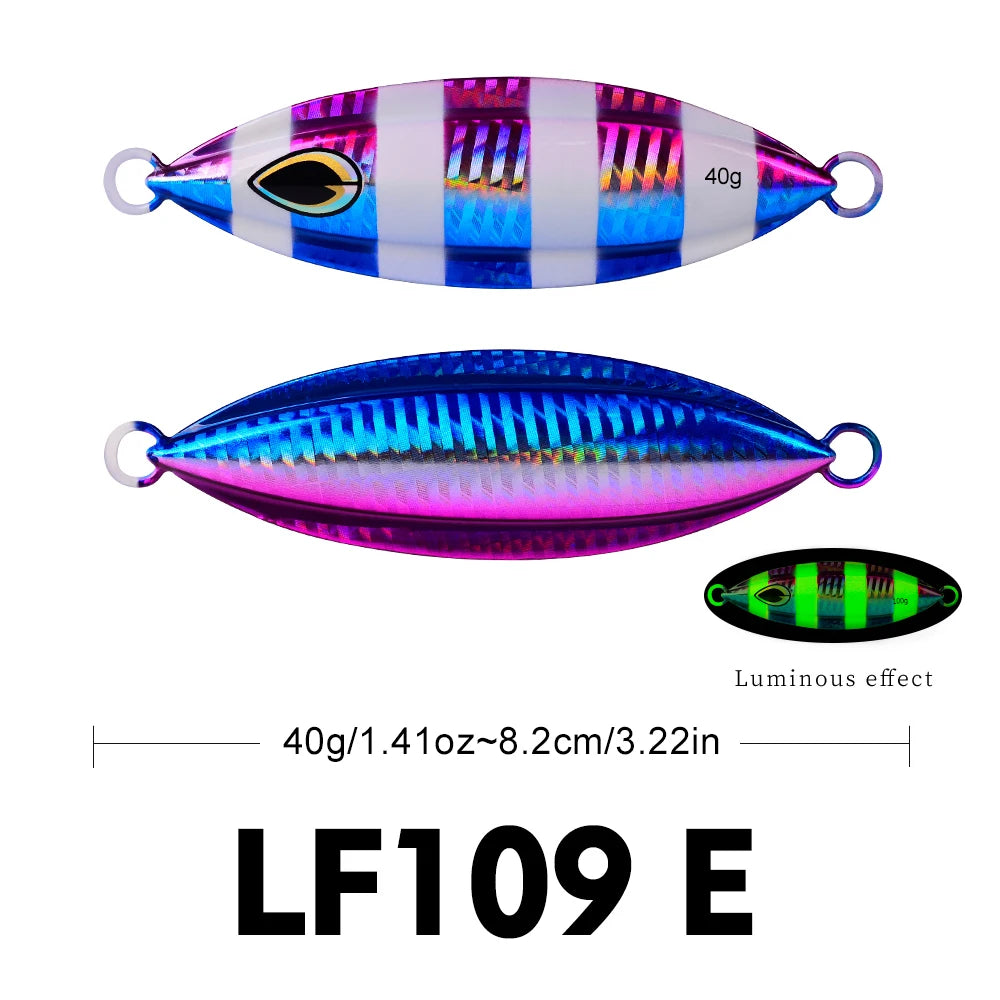 KATUYSHA 100g-150g-200g Seawater Jigging Lure Glowing Sea Fishing Lure Long Throw Metal Lure Boat Fishing Bait