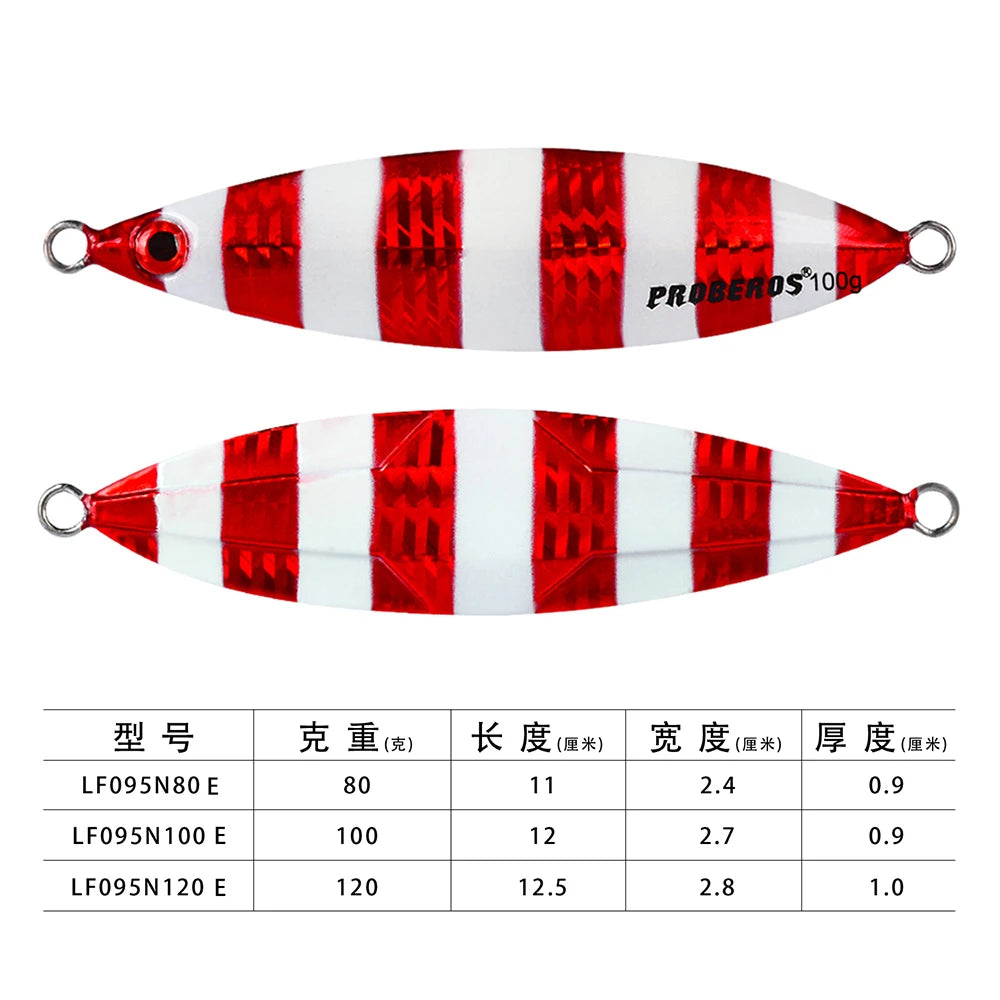 KATUYSHA 80g-100g-120g Glowing Sea Fishing Lure Seawater Jigging Long Throw Metal Lure Lure Boat Fishing Bait