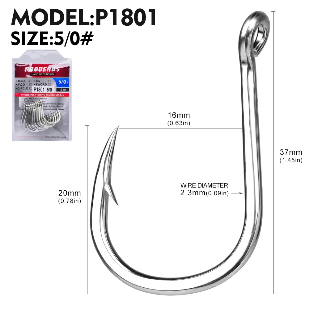 KATUYSHA Jig Fishing Hook High Carbon Steel - Barbed with Hydrophilic Coating for Faster Sinking