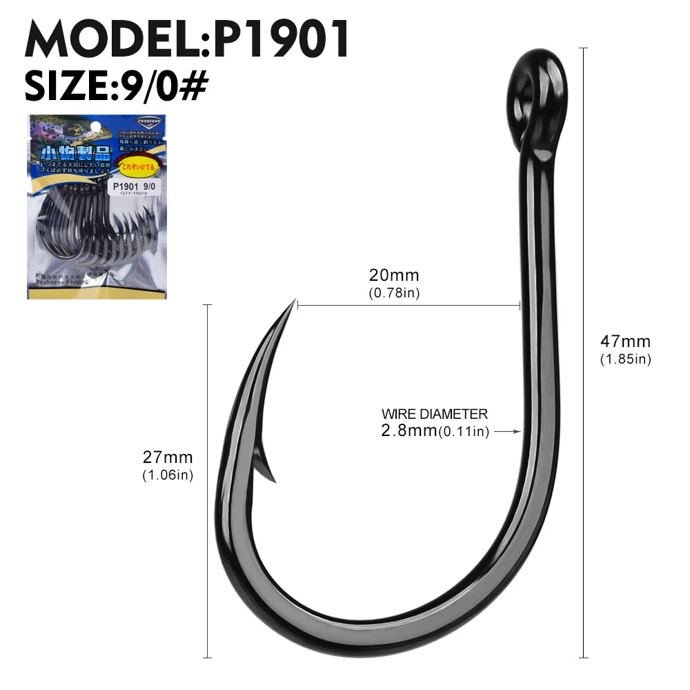 KATUYSHA Bulk Barbed Jig Fishing Hooks - High Carbon Steel with Pressure-Sensitive Bend