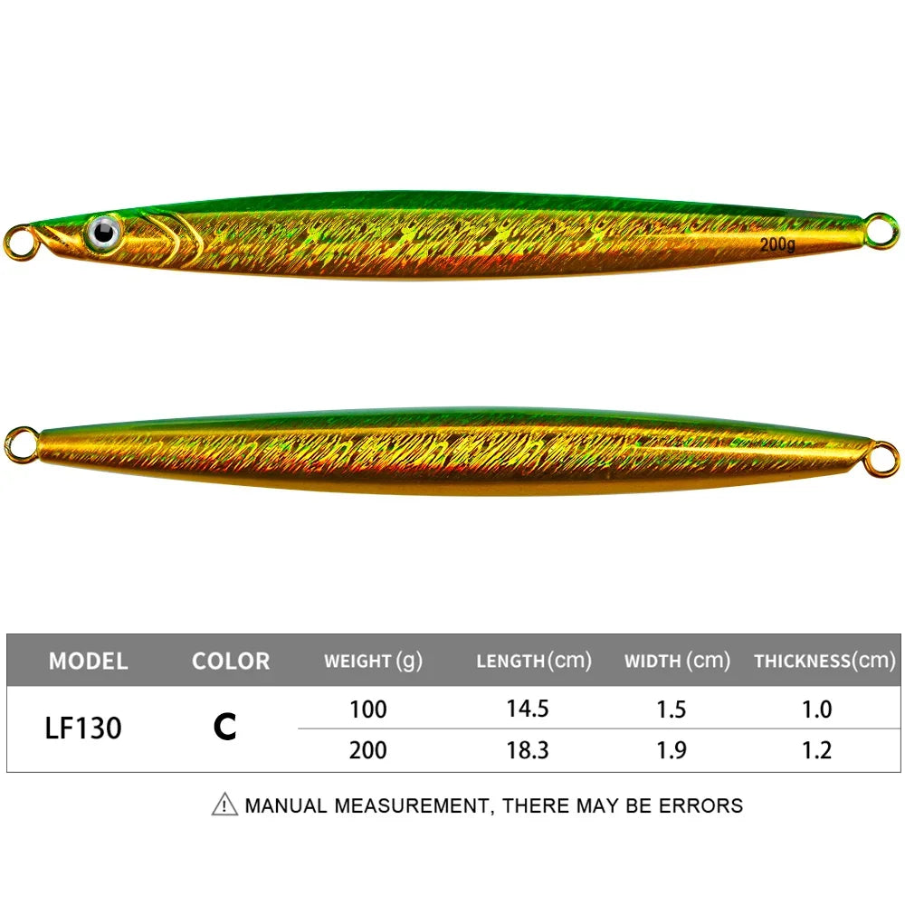 KATUYSHA 1PC Metal Fishing Lure 100g-200g Artificial Jigging Baits Sinking Hard Jig Wobblers Trolling Swimbait Fishing Tackle