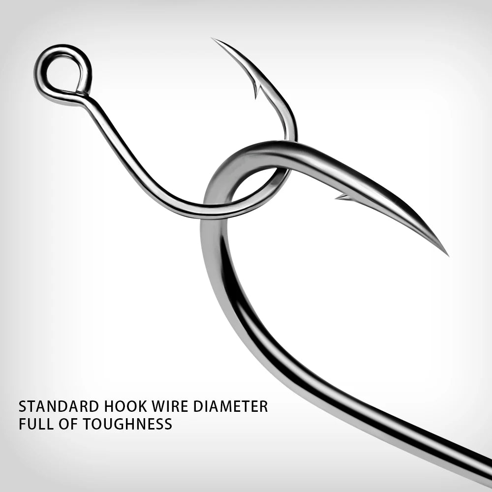 KATUYSHA Wholesale Jig Fishing Hooks - High Carbon Steel Barbed with Quick-Release Bait Clip