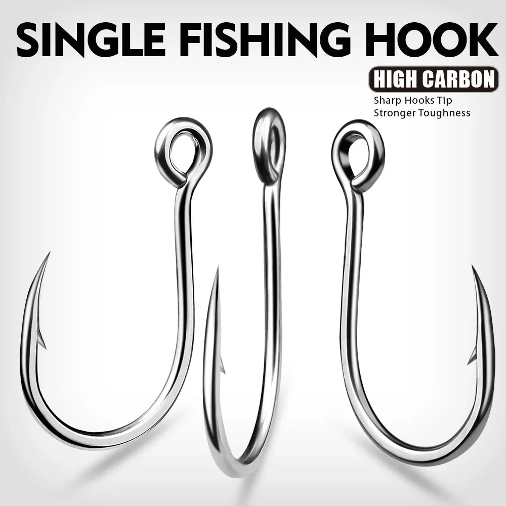 KATUYSHA Wholesale Jig Fishing Hooks - High Carbon Steel Barbed with Quick-Release Bait Clip