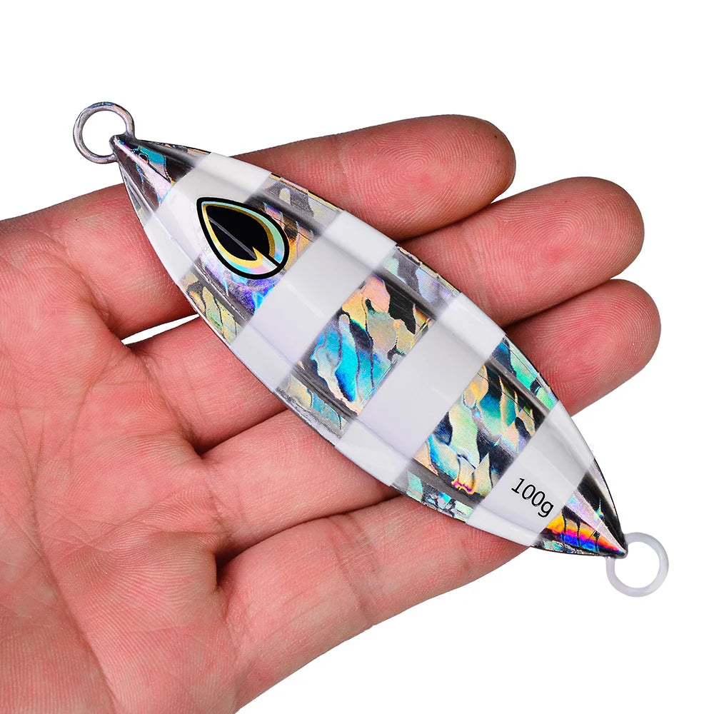 KATUYSHA 100g-150g-200g Seawater Jigging Lure Glowing Sea Fishing Lure Long Throw Metal Lure Boat Fishing Bait