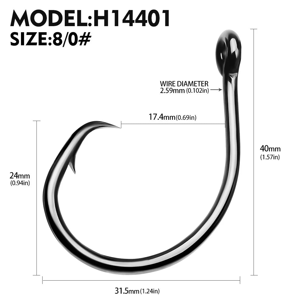 KATUYSHA High Carbon Steel Jig Fishing Hook - Annealed for Reduced Brittleness