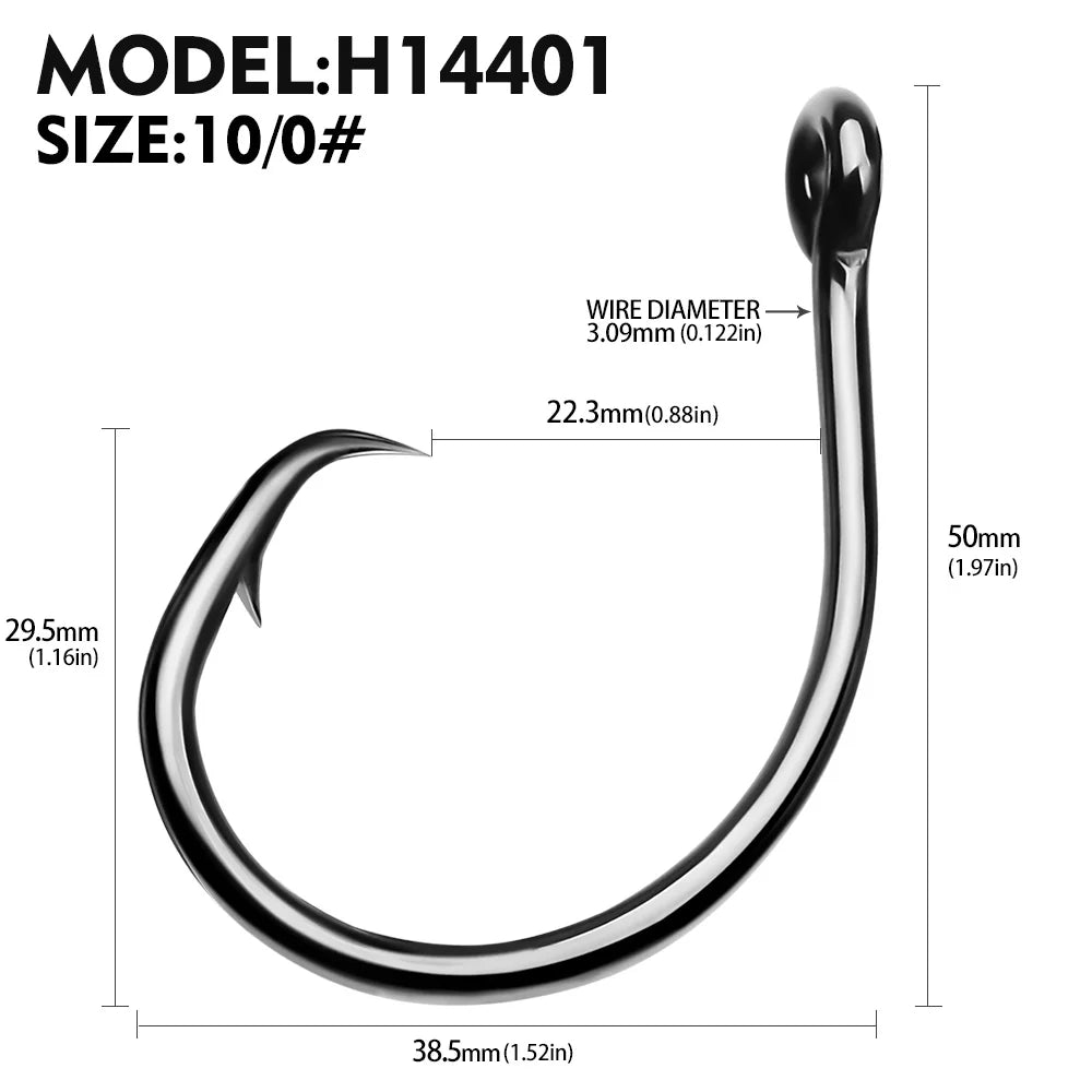 KATUYSHA High Carbon Steel Jig Fishing Hook - Annealed for Reduced Brittleness