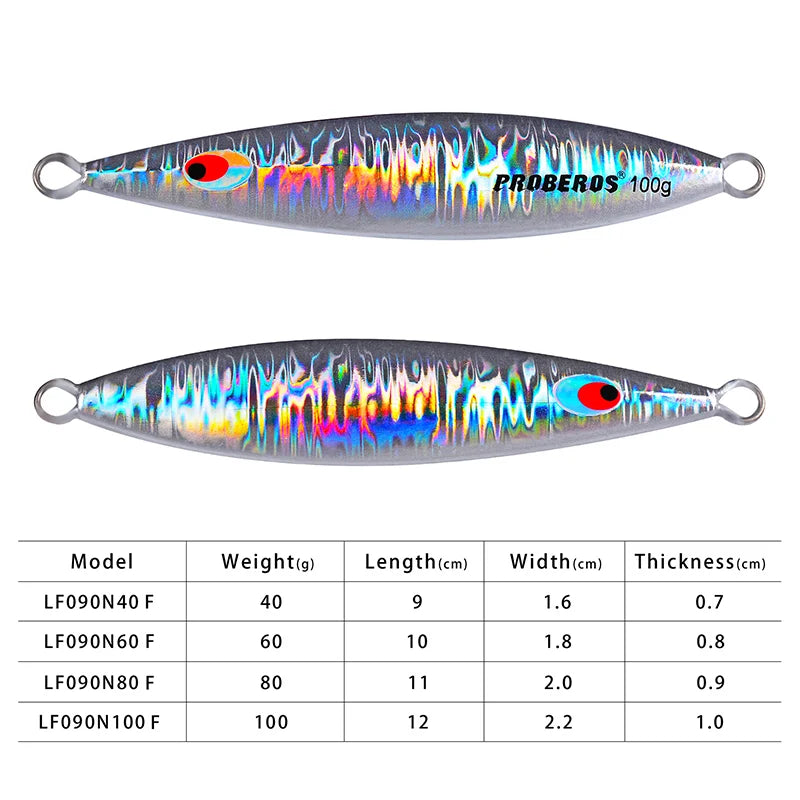 KATUYSHA 40g-60g-80g-100gGlowing Sea Fishing Lure Long Throw Metal Lure Boat Fishing Bait Seawater Jigging Lure