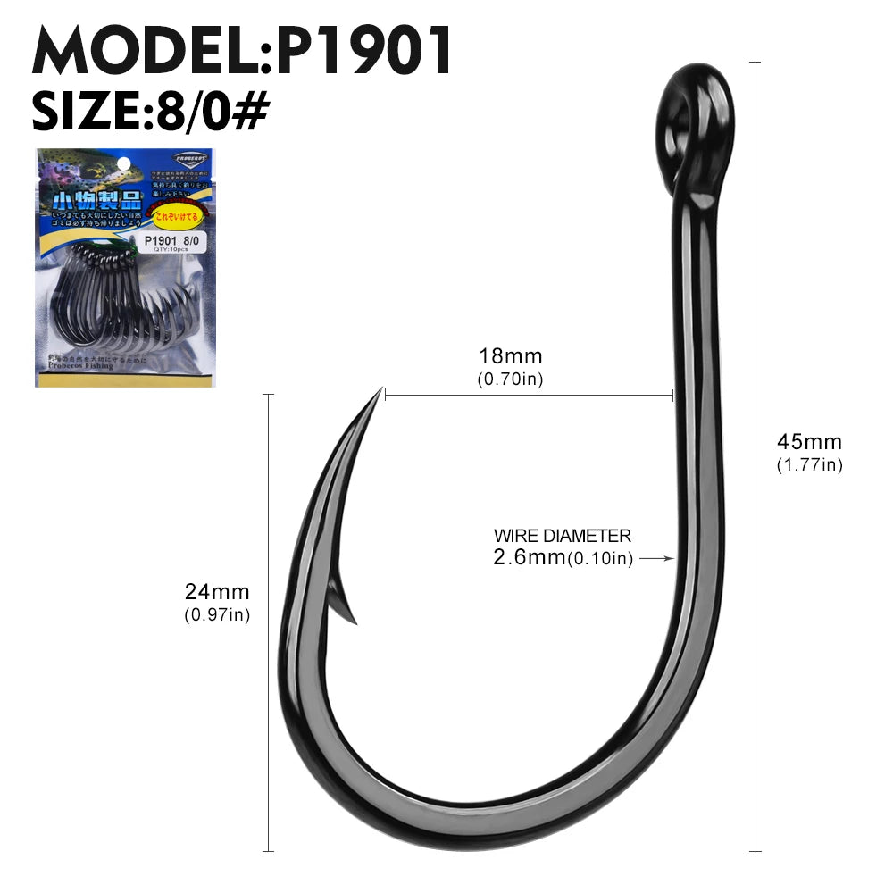 KATUYSHA Bulk Barbed Jig Fishing Hooks - High Carbon Steel with Pressure-Sensitive Bend