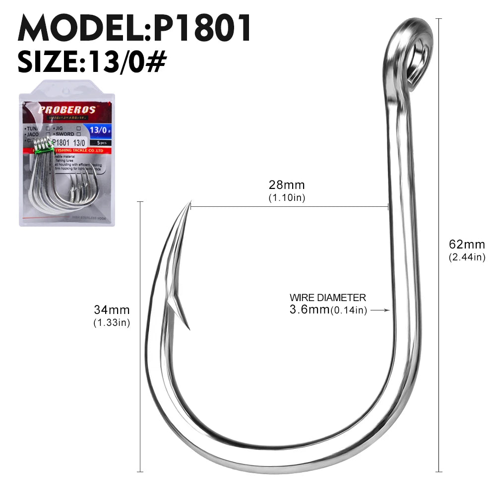 KATUYSHA Jig Fishing Hook High Carbon Steel - Barbed with Hydrophilic Coating for Faster Sinking