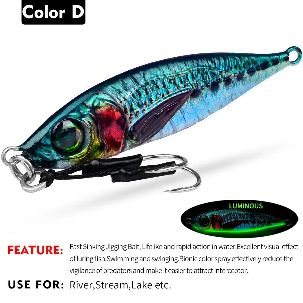 KATUYSHA 1PCS Sea Fishing Jigs Bait 10G-60G Metal Jigging Lure Artificial Hard Wobbler Sinking Fishing Isca Bass Fishing Tackle