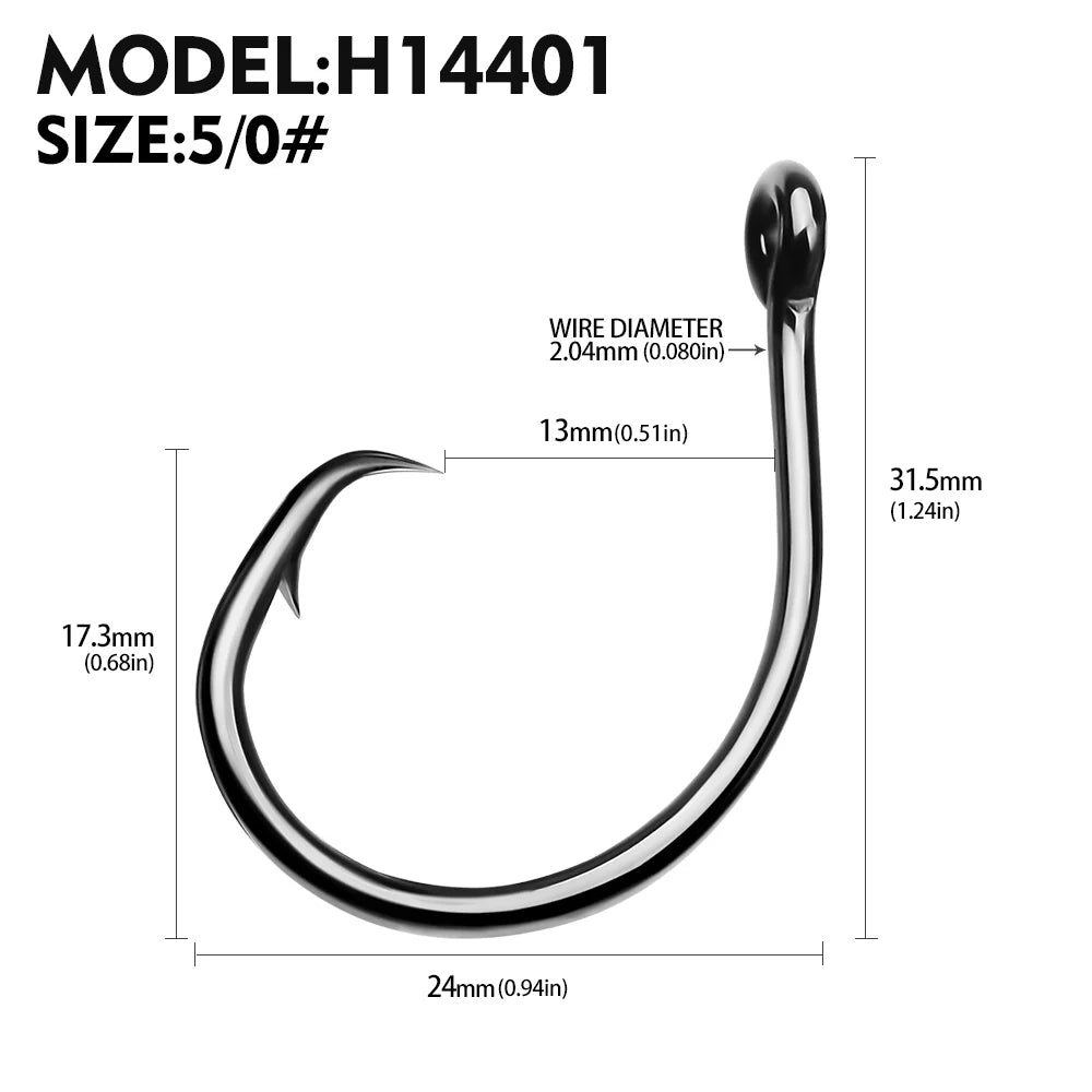 KATUYSHA High Carbon Steel Jig Fishing Hook - Annealed for Reduced Brittleness
