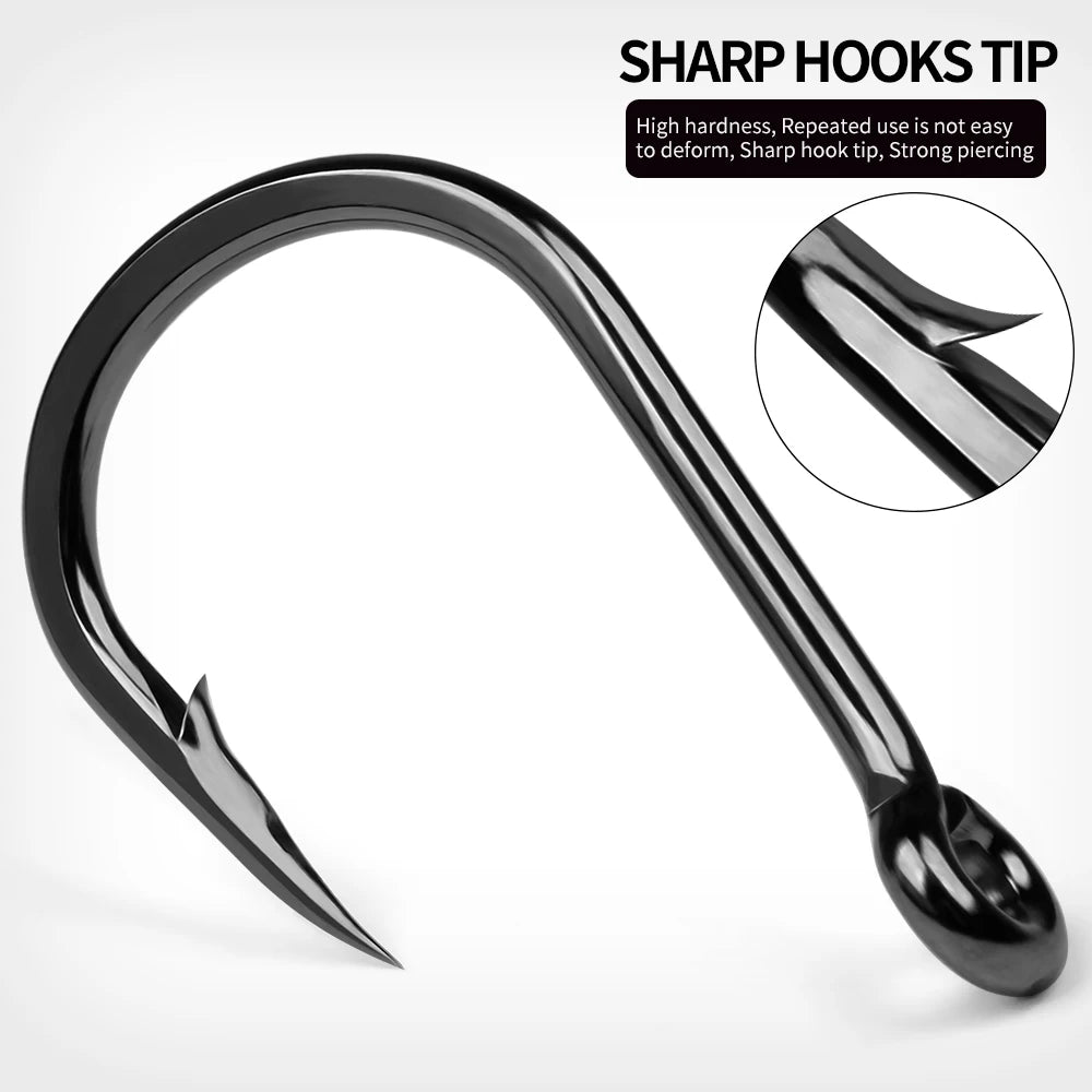 KATUYSHA Deep Sea Jig Fishing Hook - High Carbon Steel Barbed with Pressure-Equalizing Structure