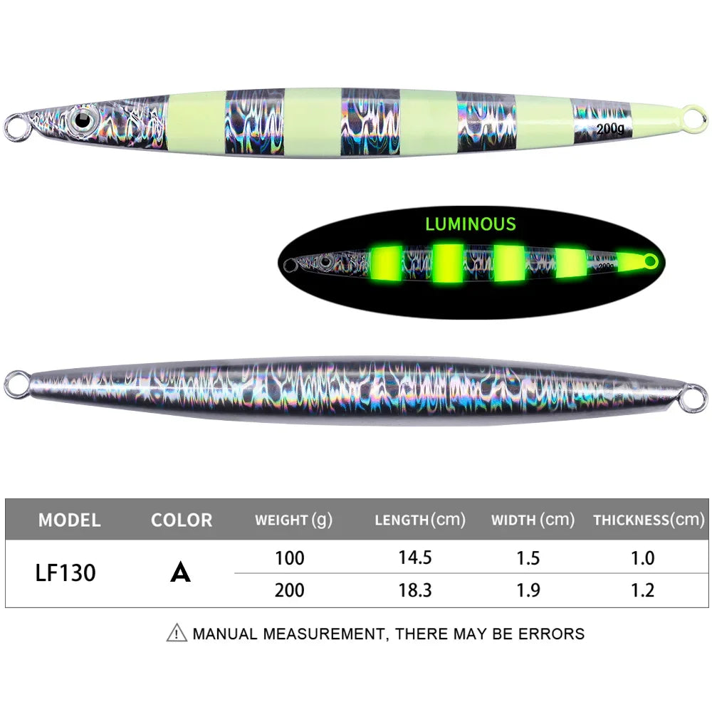 KATUYSHA 1PC Metal Fishing Lure 100g-200g Artificial Jigging Baits Sinking Hard Jig Wobblers Trolling Swimbait Fishing Tackle
