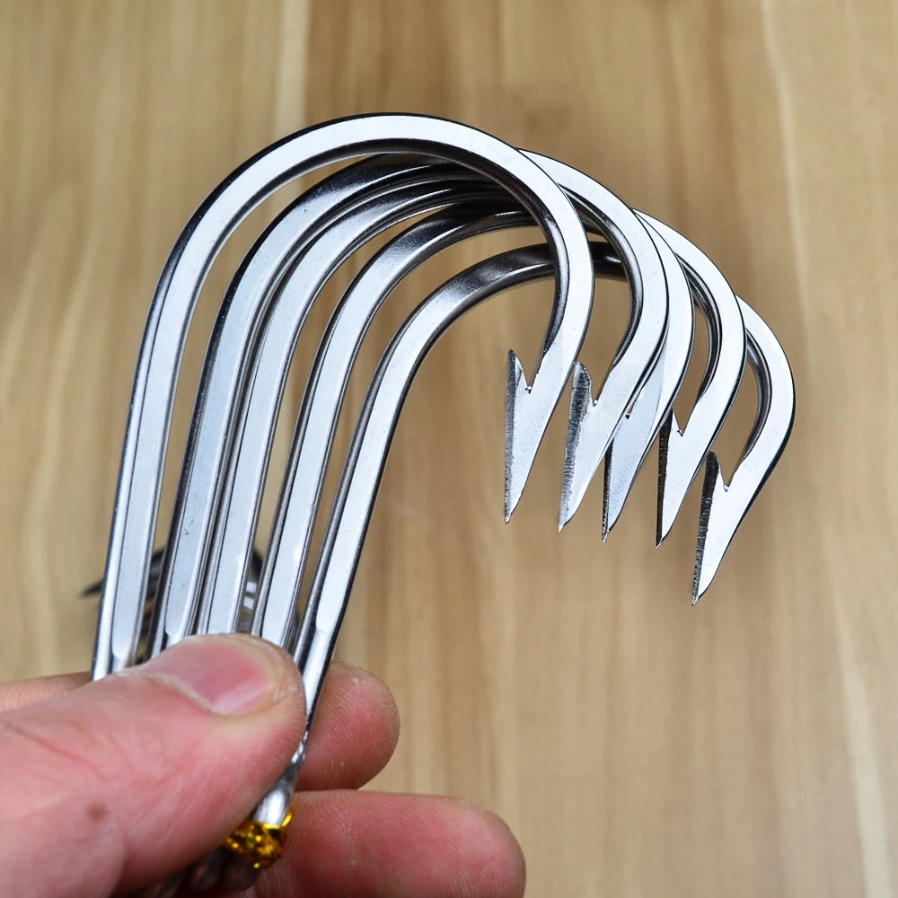 KATUYSHA Heavy Duty Deep Sea Tuna Swordfish Hooks - 316 Stainless Steel J-Hook Fast Penetration Anti-Slip