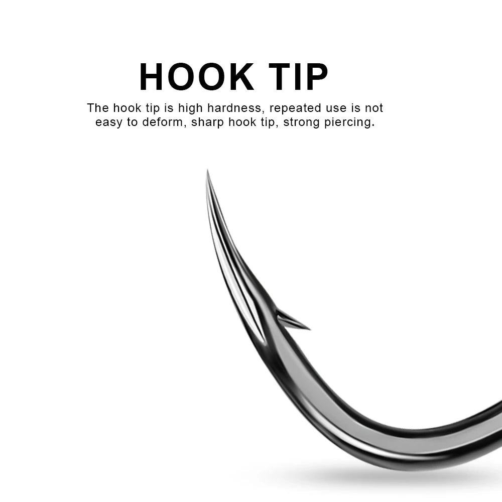 KATUYSHA 1Pcs/lot High Carbon Steel Jig Fishing Hook - Corrosion-Resistant Barbed for Wholesale