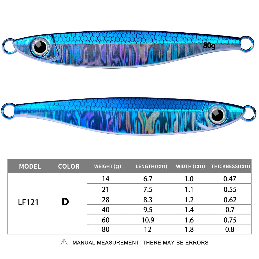 KATUYSHA 1PC Drag Metal Jig Spoon 14-80g Trolling Jigging Fish Sea Bass Hard Bait Fast Sinking Fishing Lure Wobbler Lure
