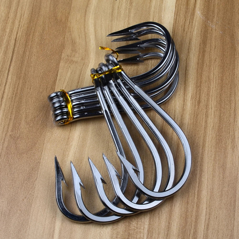 KATUYSHA Heavy Duty Deep Sea Tuna Swordfish Hooks - 316 Stainless Steel J-Hook Fast Penetration Anti-Slip
