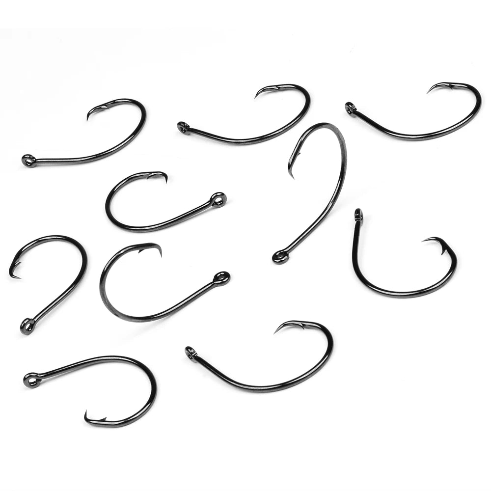 KATUYSHA 4#-7/0# Wholesale Anti-Rust Jig Hooks - High Carbon Steel with Fast Penetration Micro-Serrated Tip