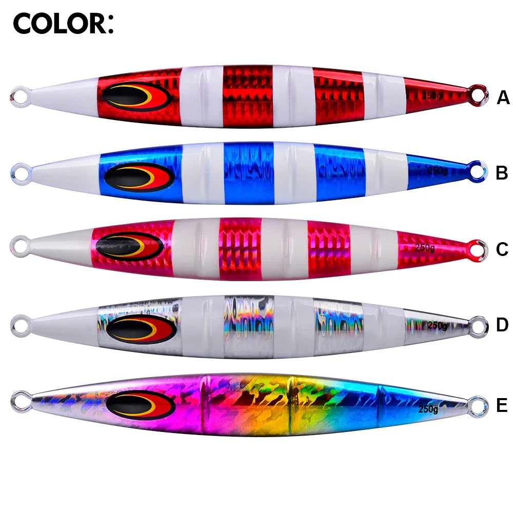 KATUYSHA 1PCS Slow Cast Jigging Bait 30-60-100-150-200-250g Metal Jigs Fishing Lures Artificial Hard Wobbler Bass Fishing Tackle