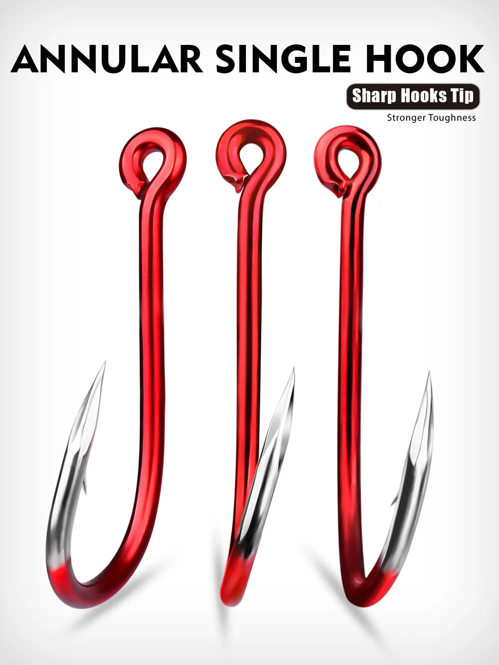 KATUYSHA Coral Reef Jig Fishing Hook - High Carbon Steel Barbed with Abrasion-Resistant Tip
