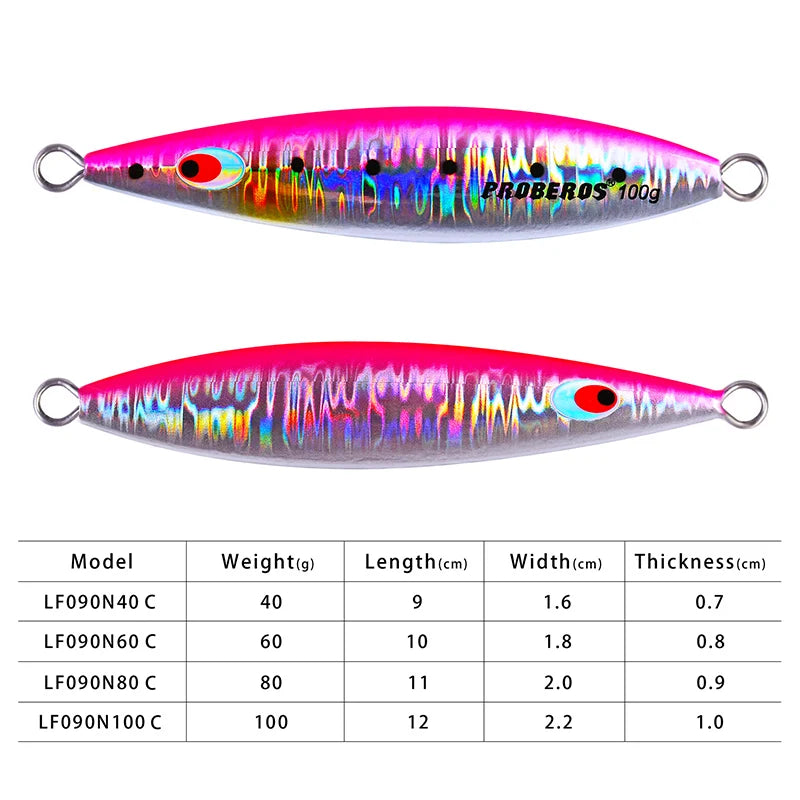 KATUYSHA 40g-60g-80g-100gGlowing Sea Fishing Lure Long Throw Metal Lure Boat Fishing Bait Seawater Jigging Lure