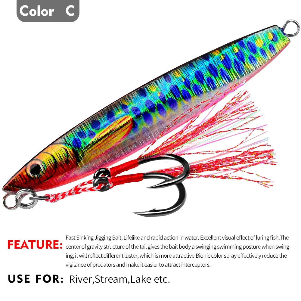 KATUYSHA Metal Jig Fishing Lure Cast Hook Swimbait 3D Laser Wobbler Pike Spoon Carp Spinner Sea Tackle Kit Pesca Artificial Bait