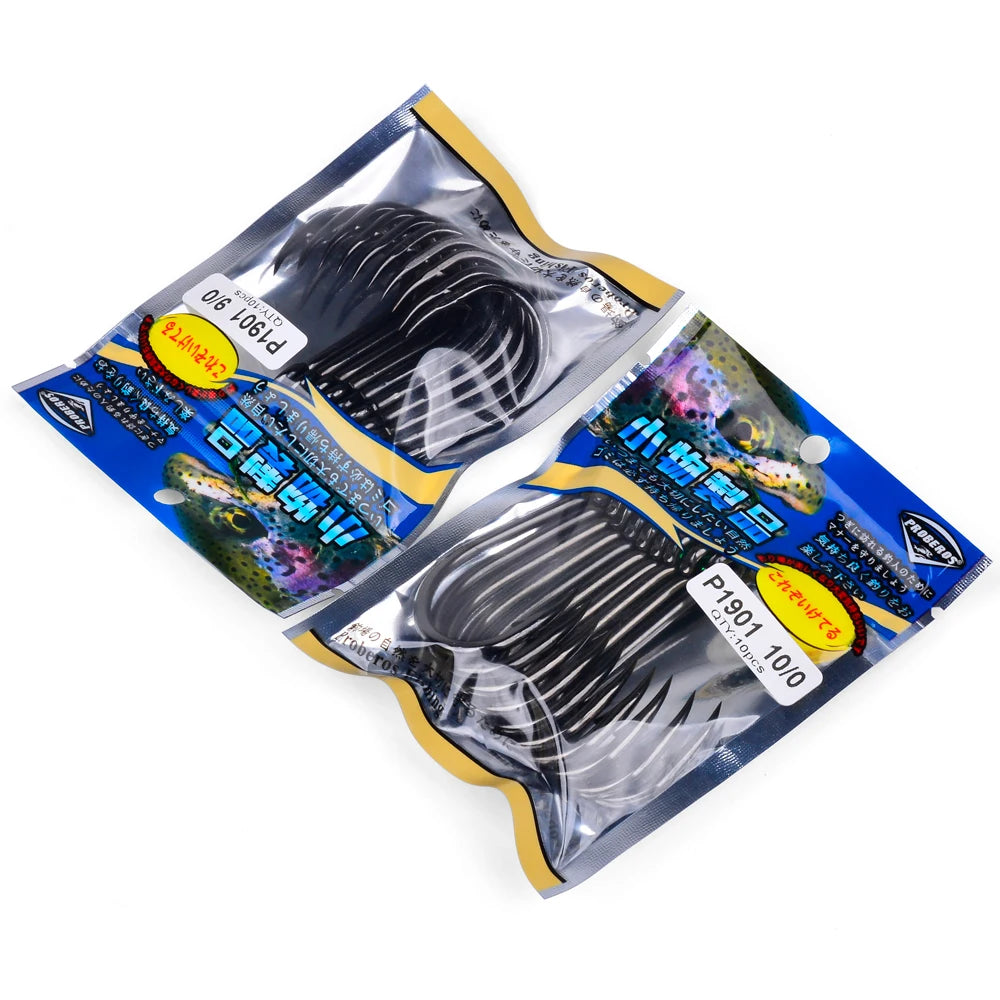 KATUYSHA Bulk Barbed Jig Fishing Hooks - High Carbon Steel with Pressure-Sensitive Bend