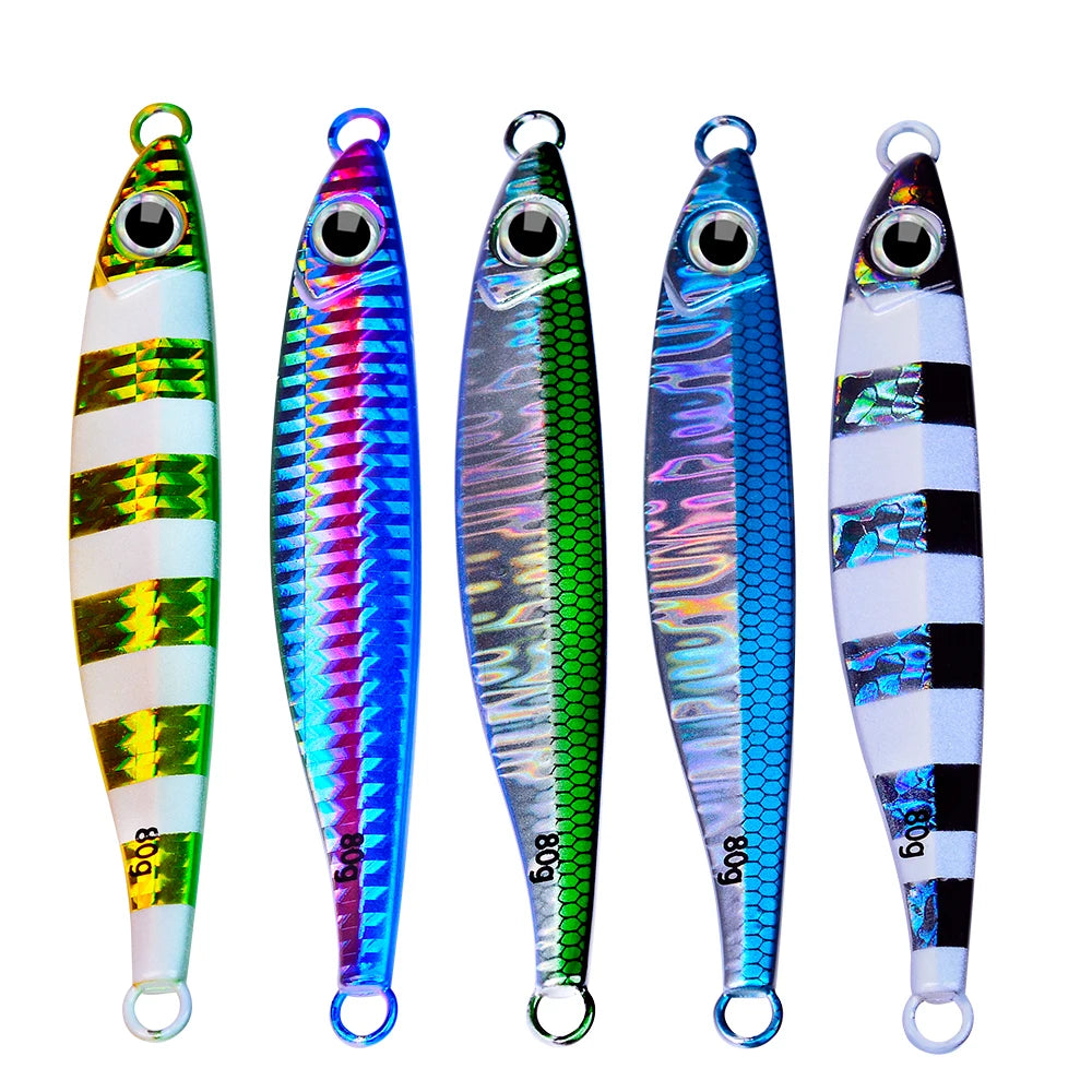 KATUYSHA 1PC Drag Metal Jig Spoon 14-80g Trolling Jigging Fish Sea Bass Hard Bait Fast Sinking Fishing Lure Wobbler Lure