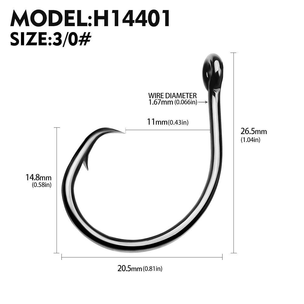 KATUYSHA High Carbon Steel Jig Fishing Hook - Annealed for Reduced Brittleness