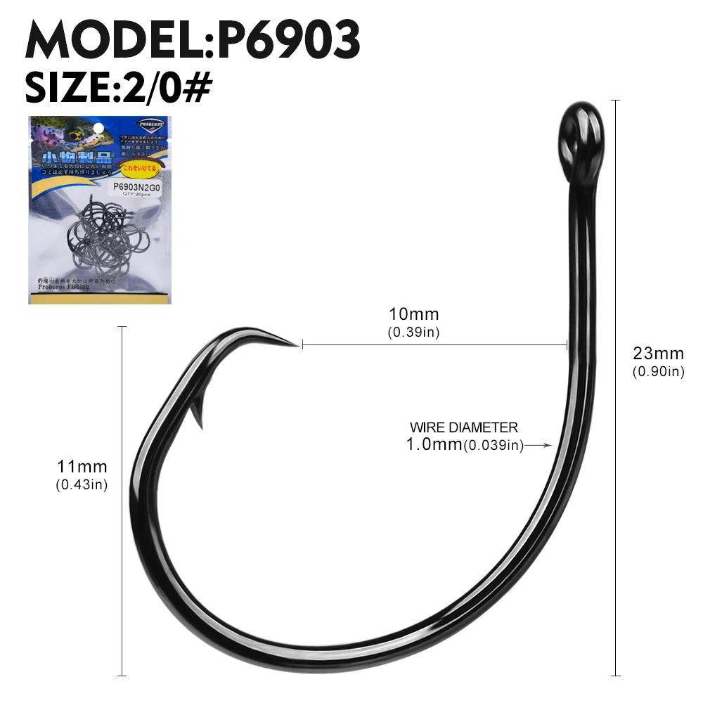 KATUYSHA 4#-7/0# Wholesale Anti-Rust Jig Hooks - High Carbon Steel with Fast Penetration Micro-Serrated Tip