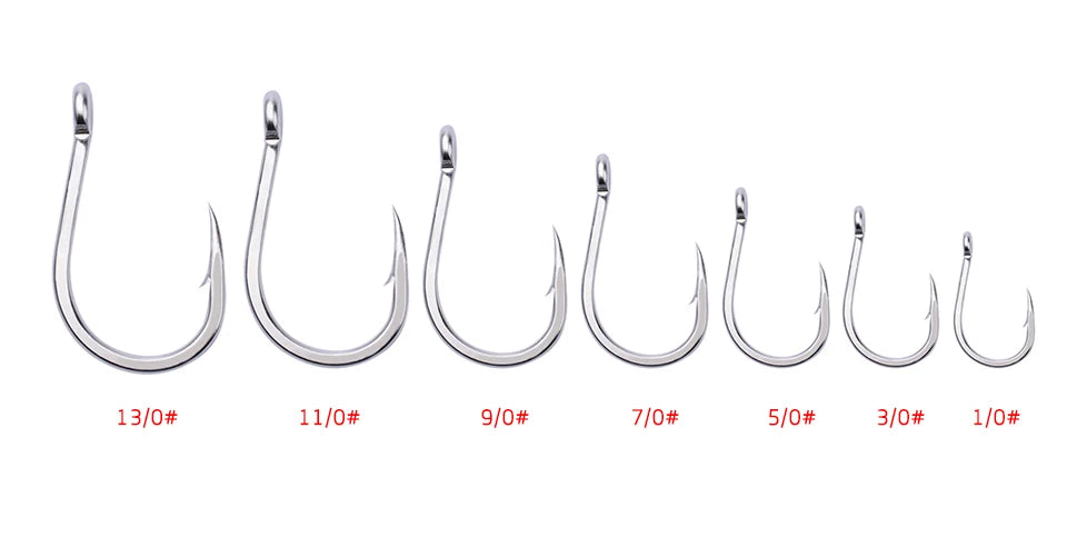 KATUYSHA 2025 Direct Stainless Steel Heavy Jig Hooks - Reinforced for Deep Sea Tuna Fishing