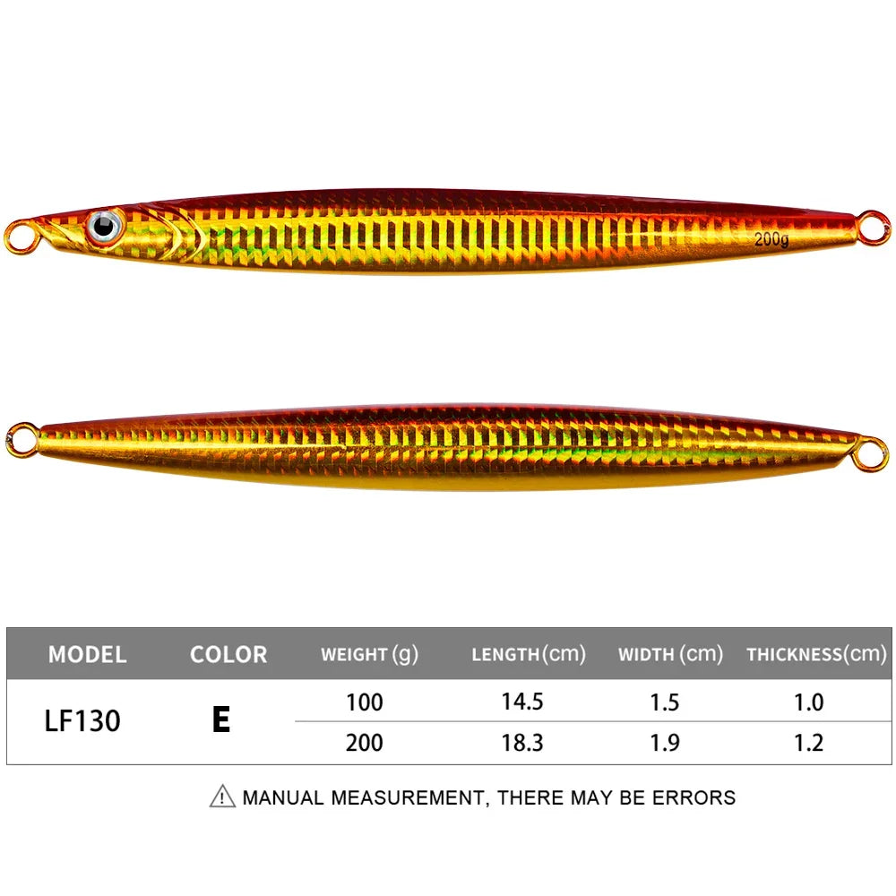 KATUYSHA 1PC Metal Fishing Lure 100g-200g Artificial Jigging Baits Sinking Hard Jig Wobblers Trolling Swimbait Fishing Tackle
