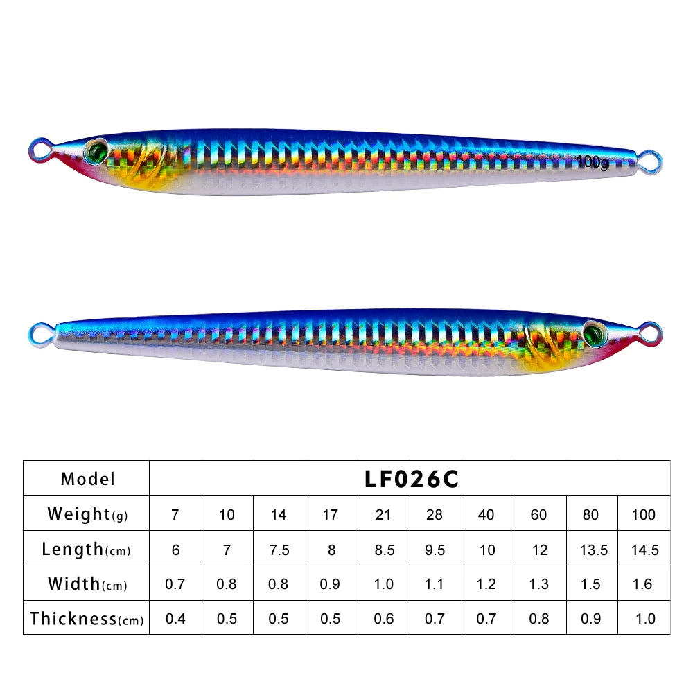 KATUYSHA seawater jigging lure glowing sea fishing lure boat fishing baitlong throw metal lure