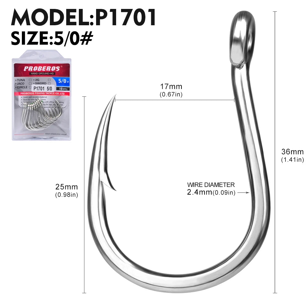 KATUYSHA Jig Fishing Hook High Carbon Steel - Barbed with Hydrophilic Coating for Faster Sinking