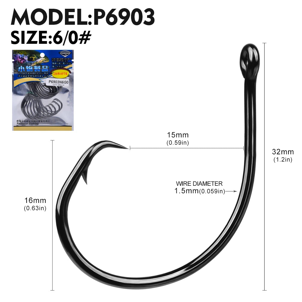KATUYSHA 4#-7/0# Wholesale Anti-Rust Jig Hooks - High Carbon Steel with Fast Penetration Micro-Serrated Tip