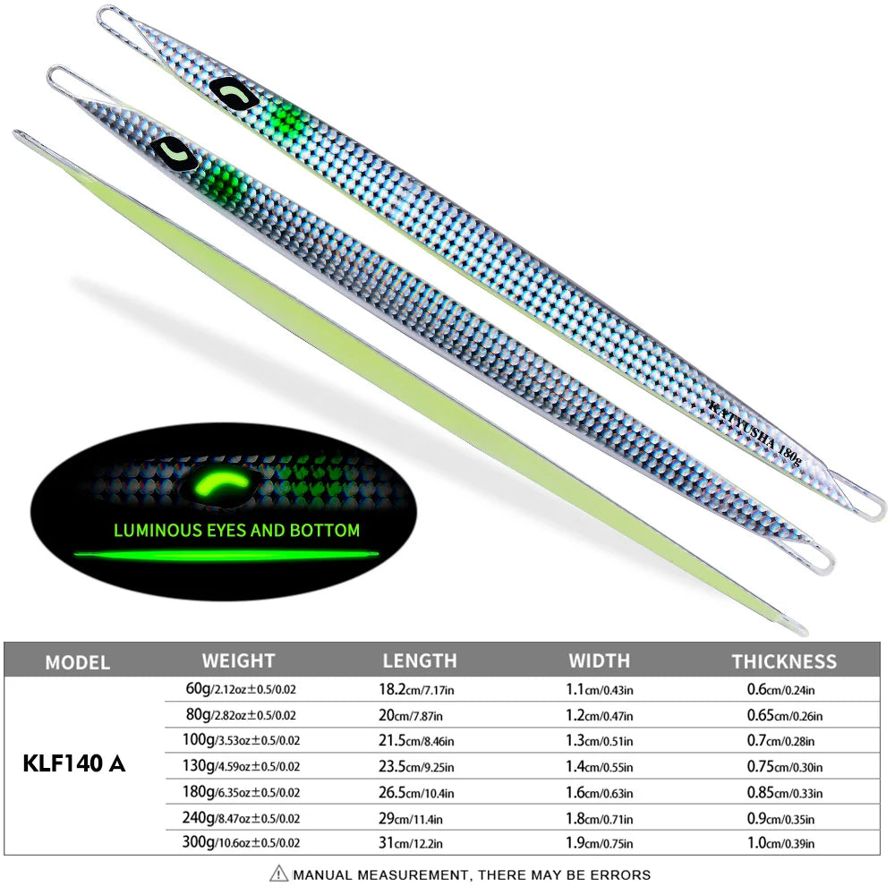 KATUYSHA Metal Jig Fishing Lure Swimbait Spinner Cast 3D Laser Wobbler Pike Spoon Carp Hook Sea Tackle Kit Pesca Artificial Bait