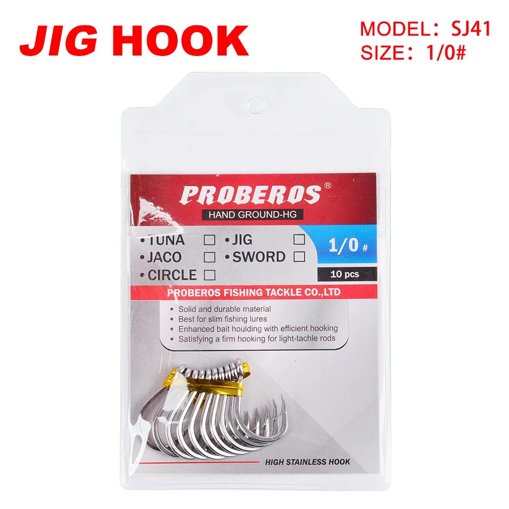 KATUYSHA 2025 Direct Stainless Steel Heavy Jig Hooks - Reinforced for Deep Sea Tuna Fishing