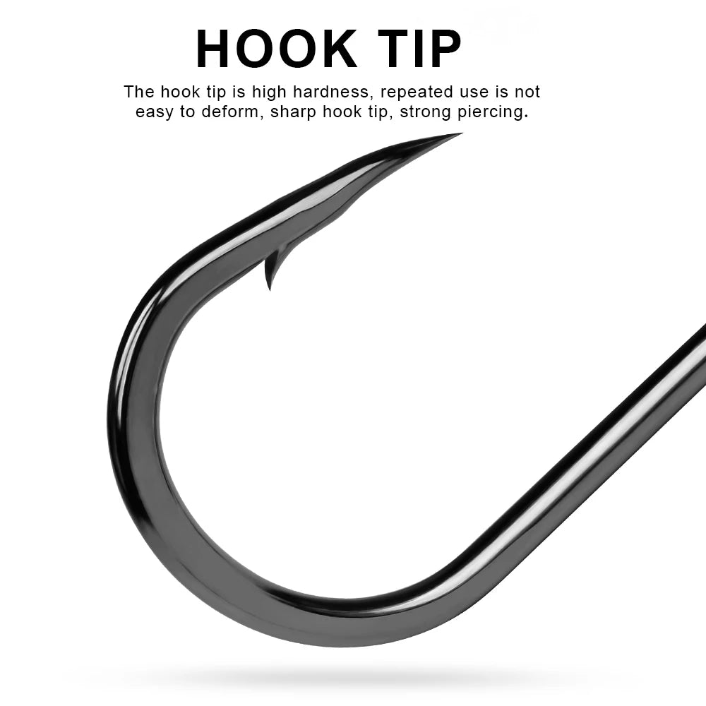KATUYSHA Deep Sea Jig Fishing Hook - High Carbon Steel Barbed with Pressure-Equalizing Structure