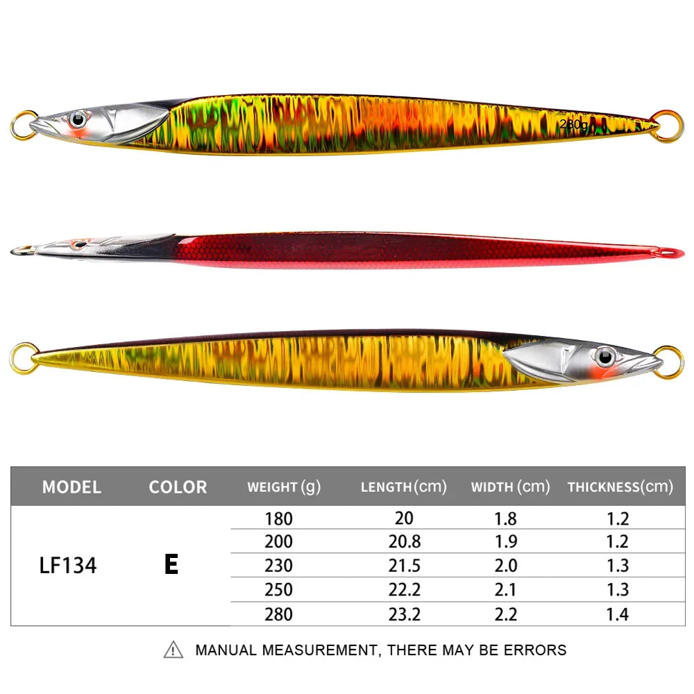 1PC KATUYSHA Metal Fishing Lure 180-200-230-250-280g Artificial Jig Baits Hard Wobblers Fast Trolling Jigging Sea pesca Isca