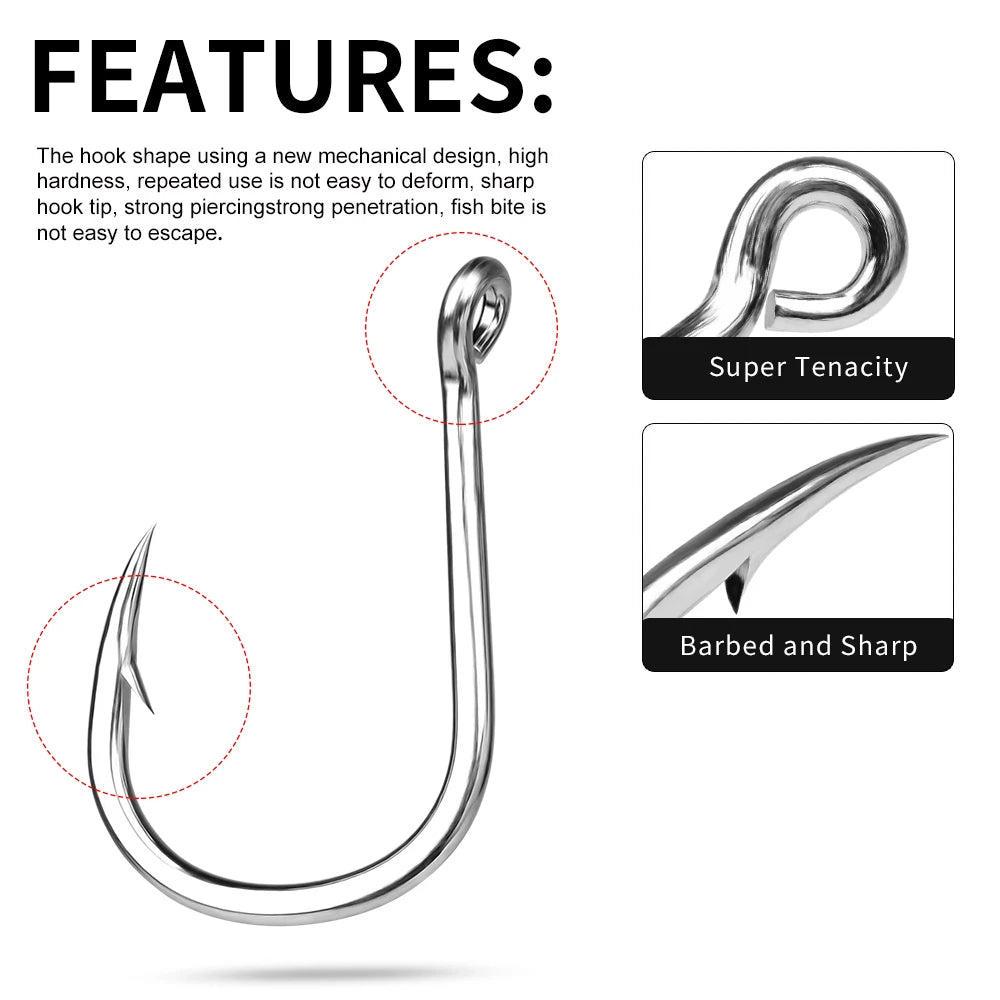 KATUYSHA Jig Fishing Hook High Carbon Steel - Barbed with Hydrophilic Coating for Faster Sinking