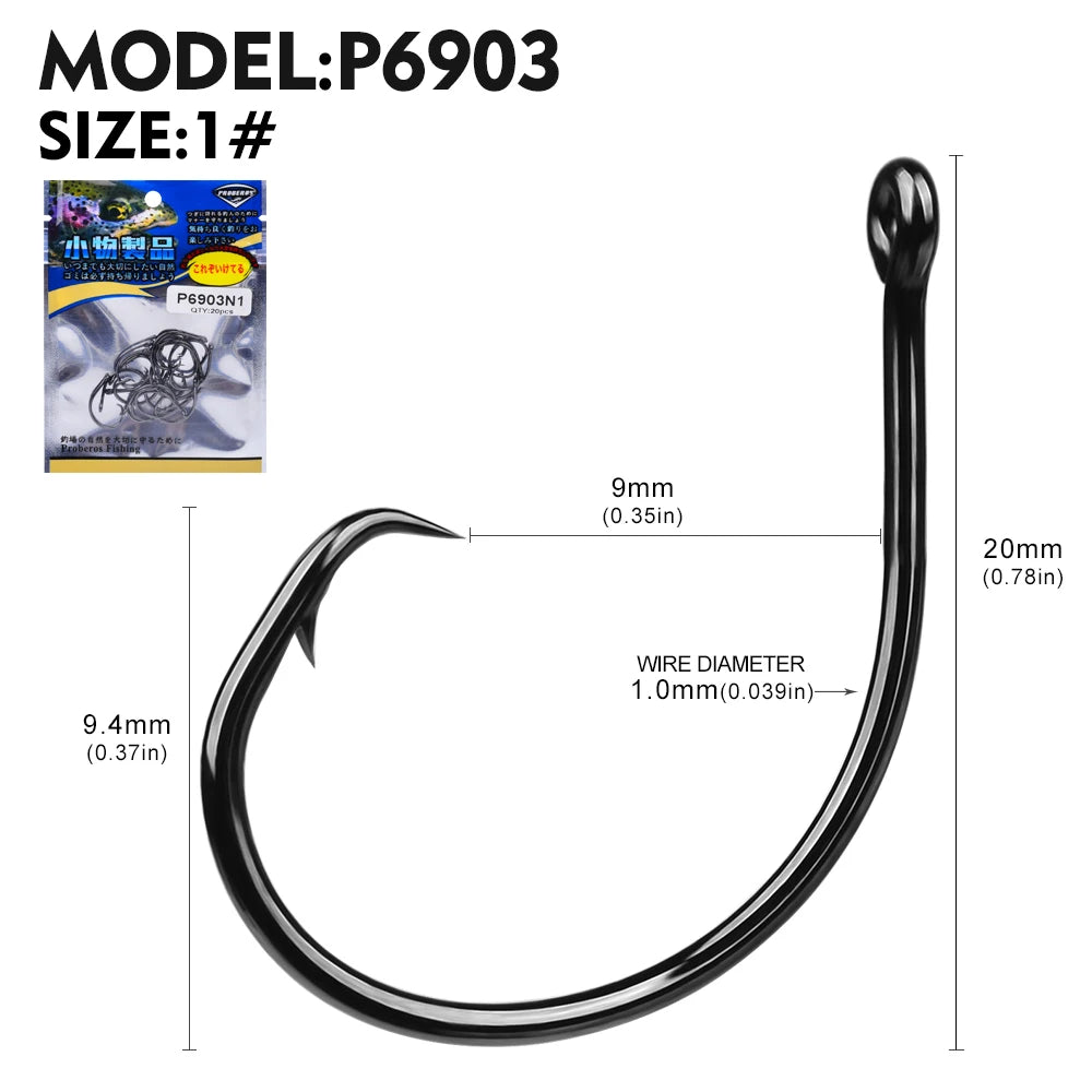 KATUYSHA 4#-7/0# Wholesale Anti-Rust Jig Hooks - High Carbon Steel with Fast Penetration Micro-Serrated Tip