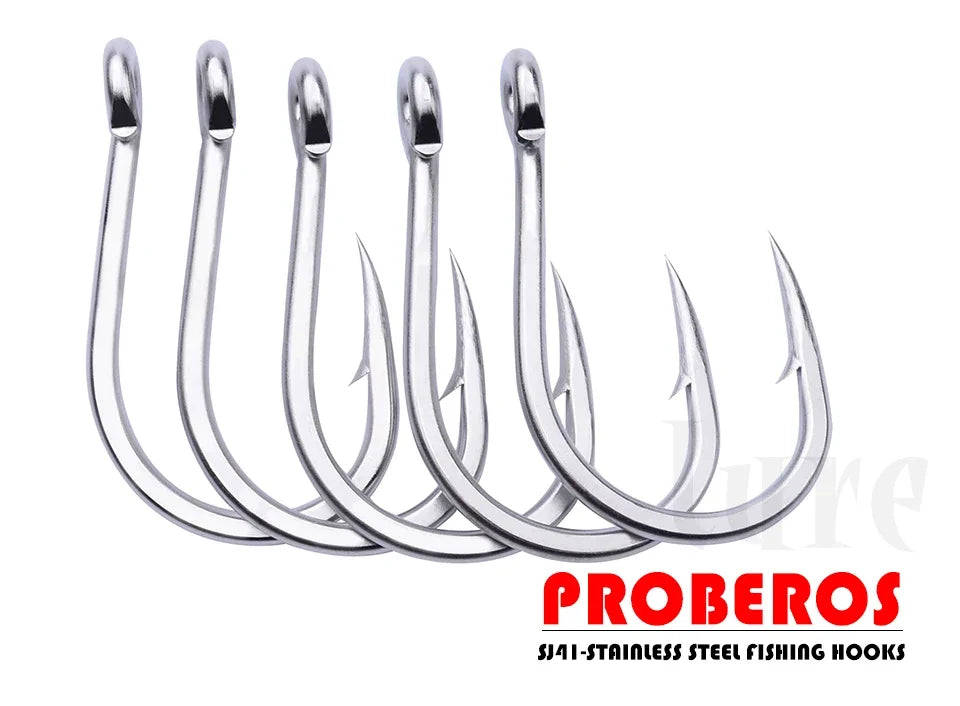 KATUYSHA 2025 Direct Stainless Steel Heavy Jig Hooks - Reinforced for Deep Sea Tuna Fishing