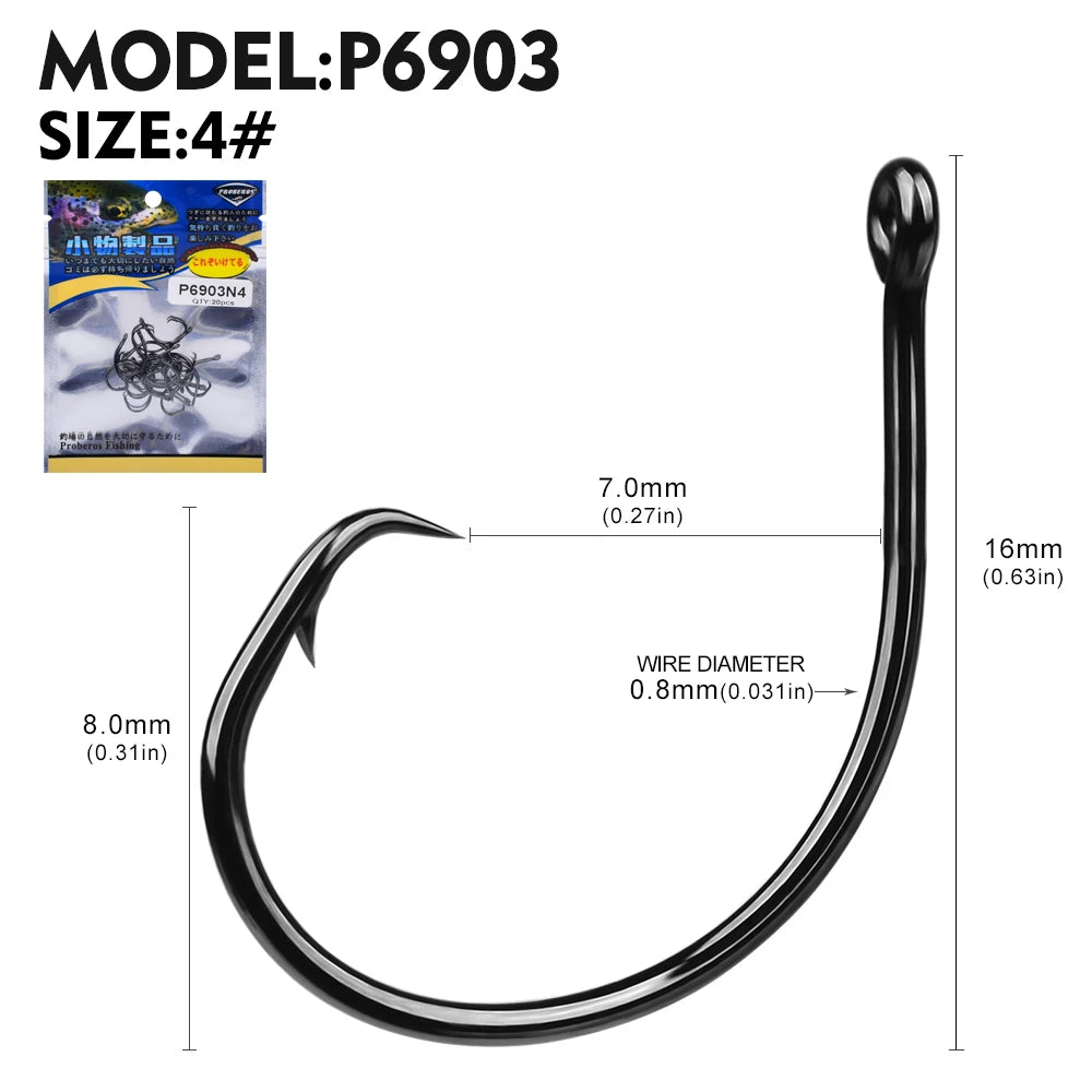 KATUYSHA 4#-7/0# Wholesale Anti-Rust Jig Hooks - High Carbon Steel with Fast Penetration Micro-Serrated Tip
