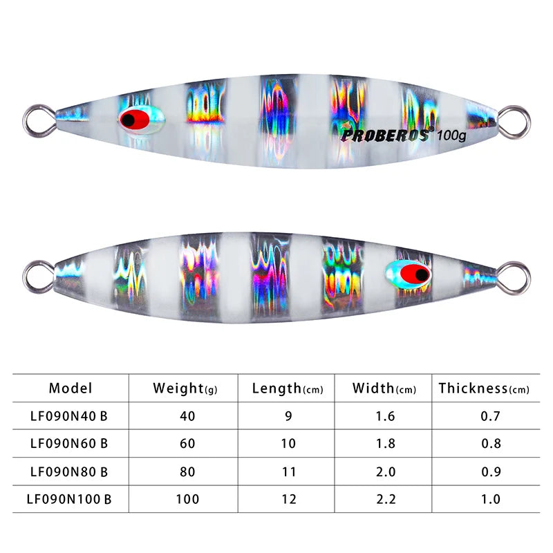 KATUYSHA 40g-60g-80g-100gGlowing Sea Fishing Lure Long Throw Metal Lure Boat Fishing Bait Seawater Jigging Lure