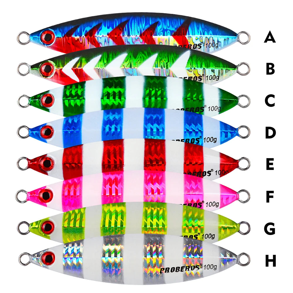 KATUYSHA 80g-100g-120g Glowing Sea Fishing Lure Seawater Jigging Long Throw Metal Lure Lure Boat Fishing Bait