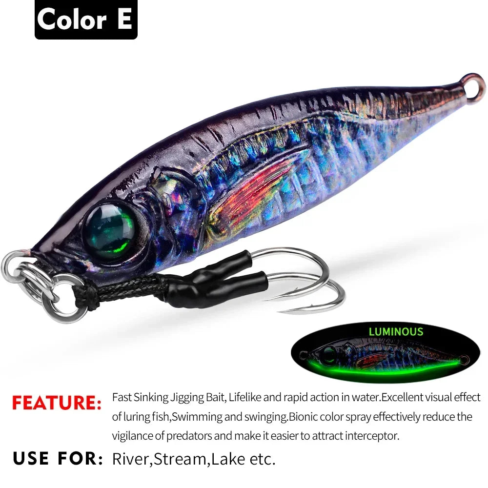 KATUYSHA 1PCS Sea Fishing Jigs Bait 10G-60G Metal Jigging Lure Artificial Hard Wobbler Sinking Fishing Isca Bass Fishing Tackle