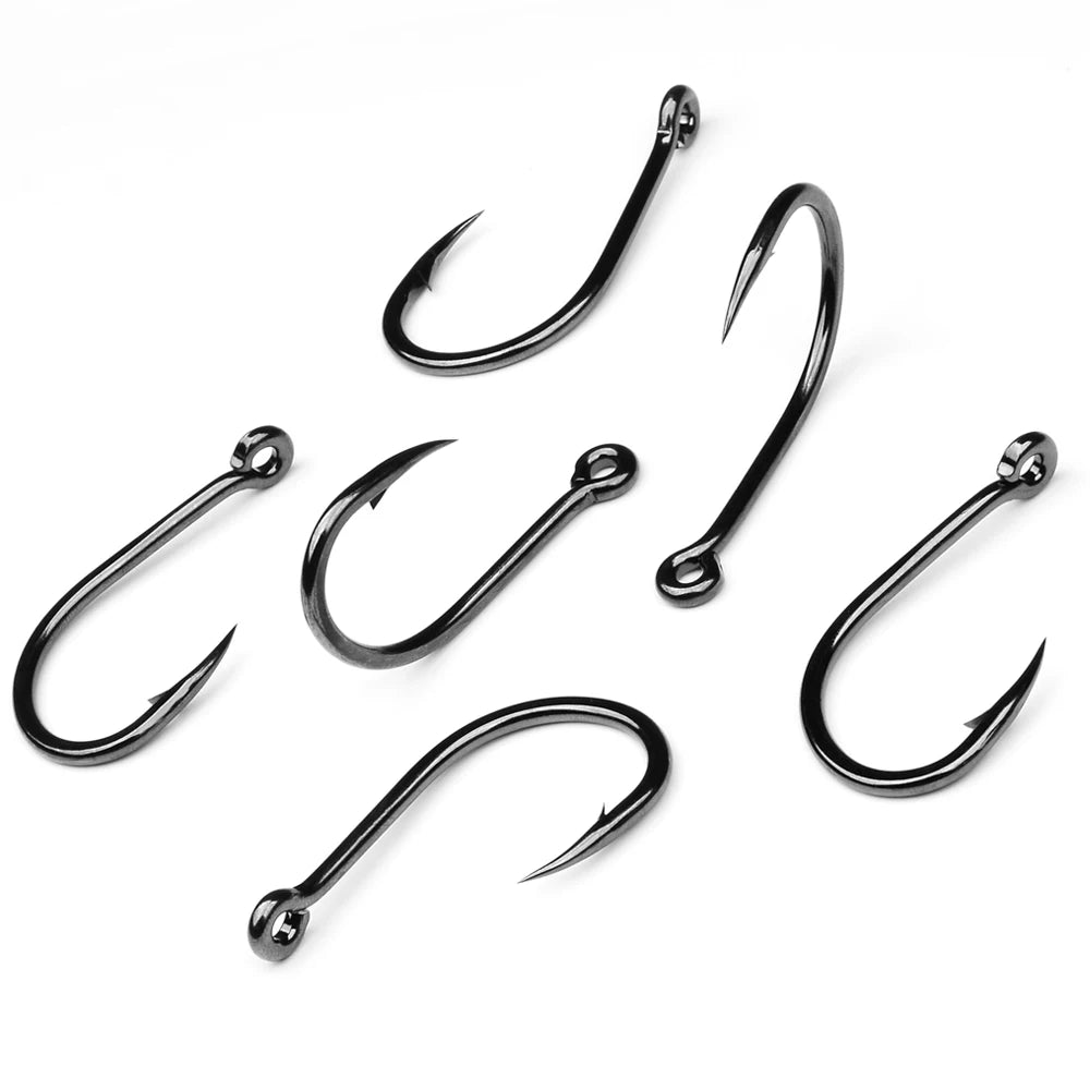 KATUYSHA Bulk Barbed Jig Fishing Hooks - High Carbon Steel with Pressure-Sensitive Bend